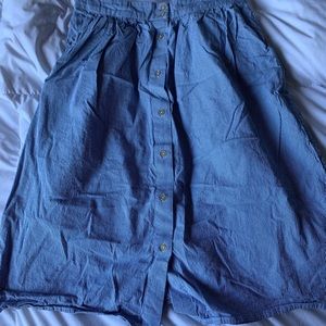 Kiabi Striped Midi Skirt